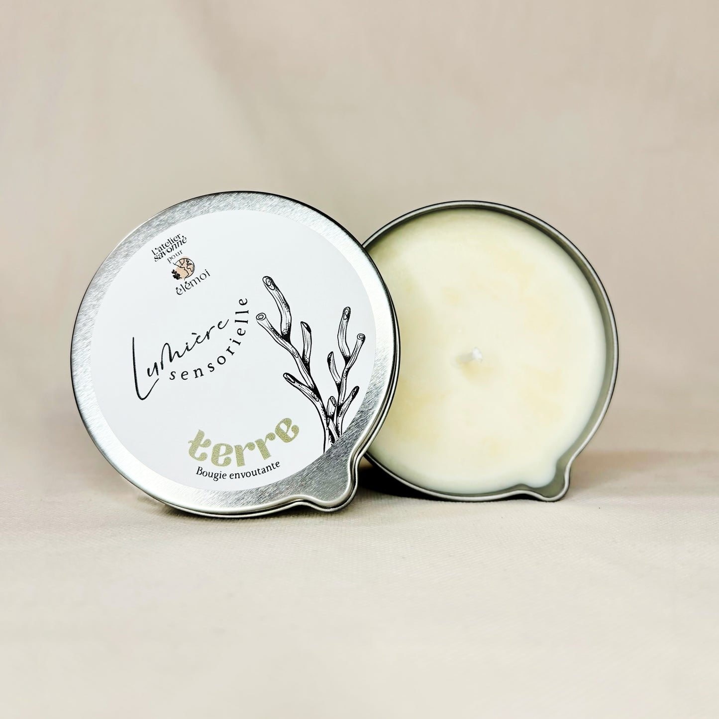 Bougie de massage "Lumière sensorielle" - TERRE